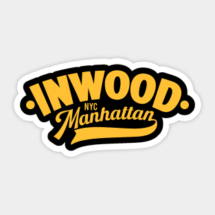 Minimalist Inwood Manhattan NYC Logo Design for Stylish Apparel Sticker